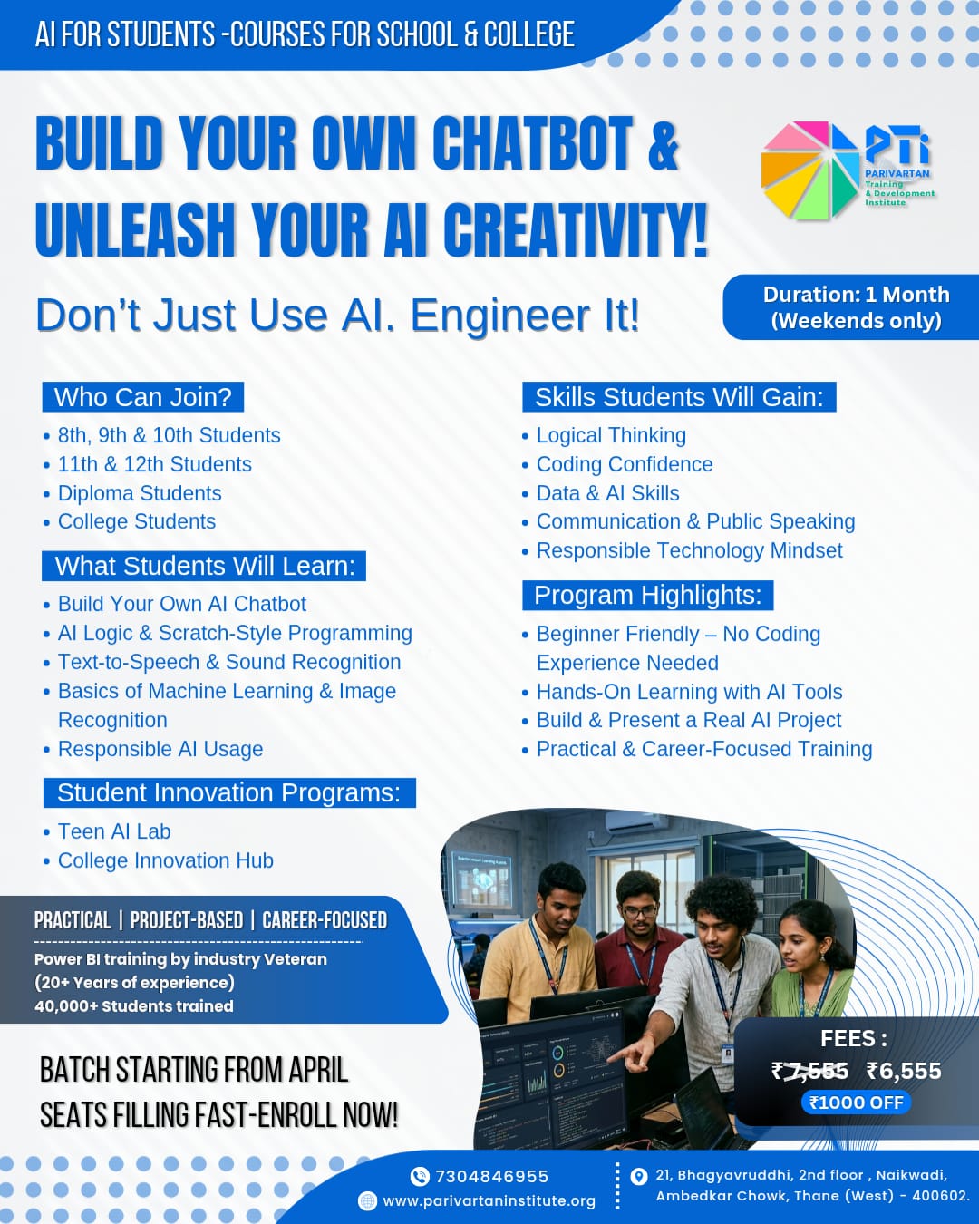 Junior AI Courses in Mumbai for ₹6555