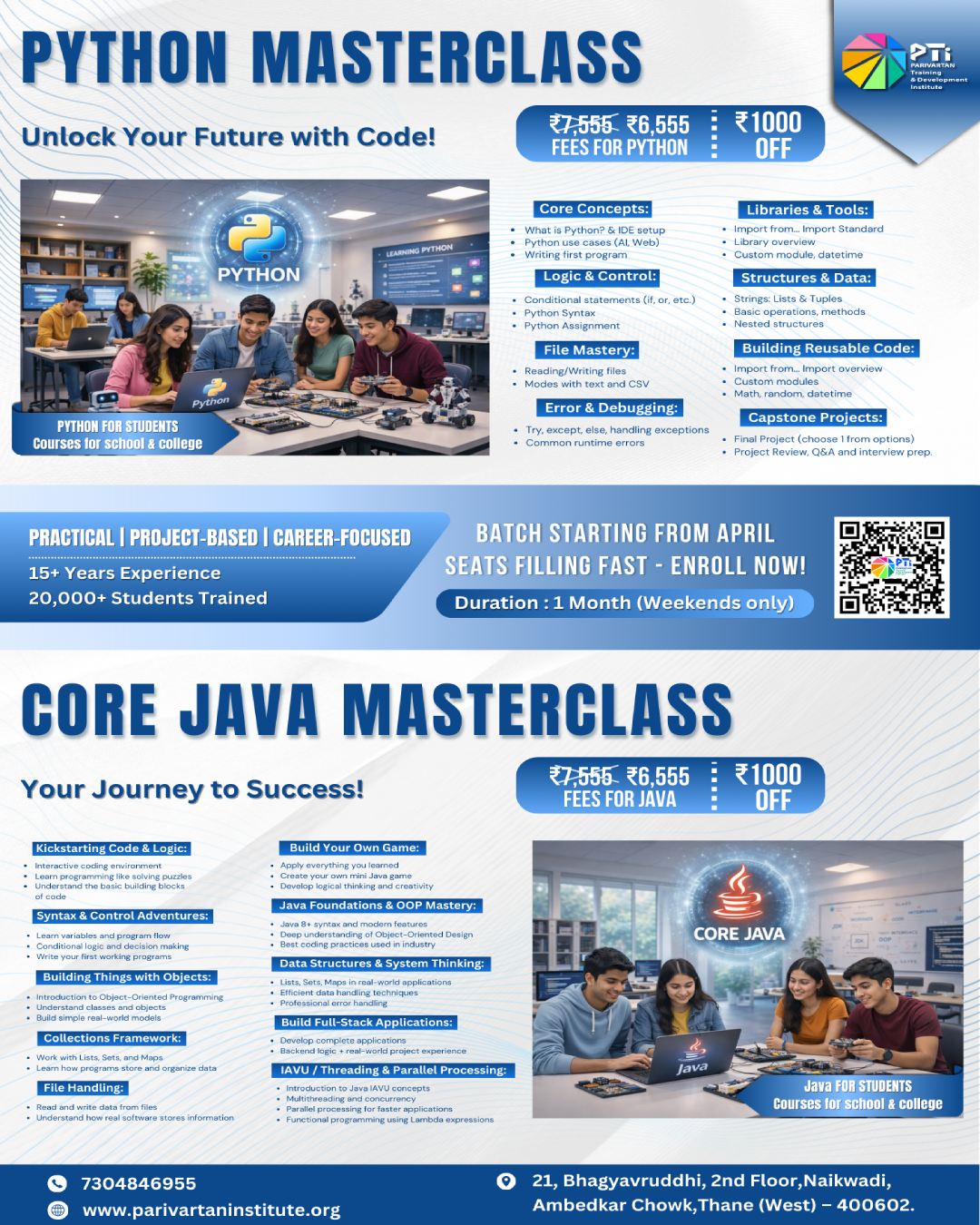 Core Java and Python Courses in Mumbai/Thane